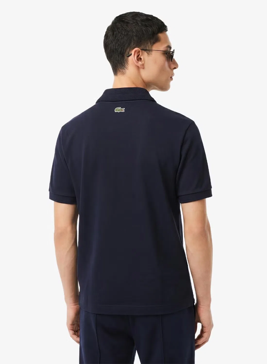 Поло классического кроя с нашивкой Lacoste, черный — фото 2