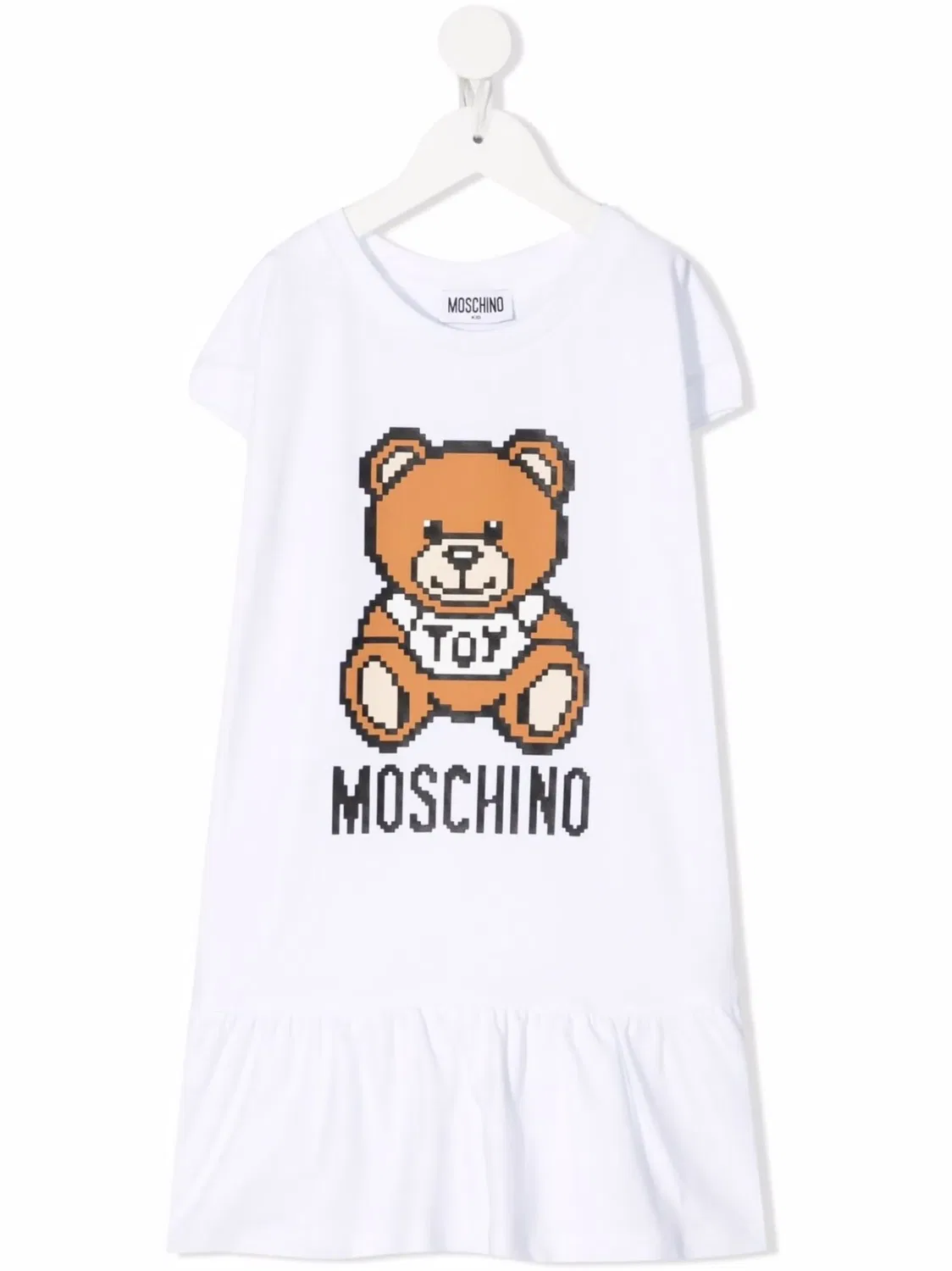 Платье с логотипом Teddy Bear Moschino, белый