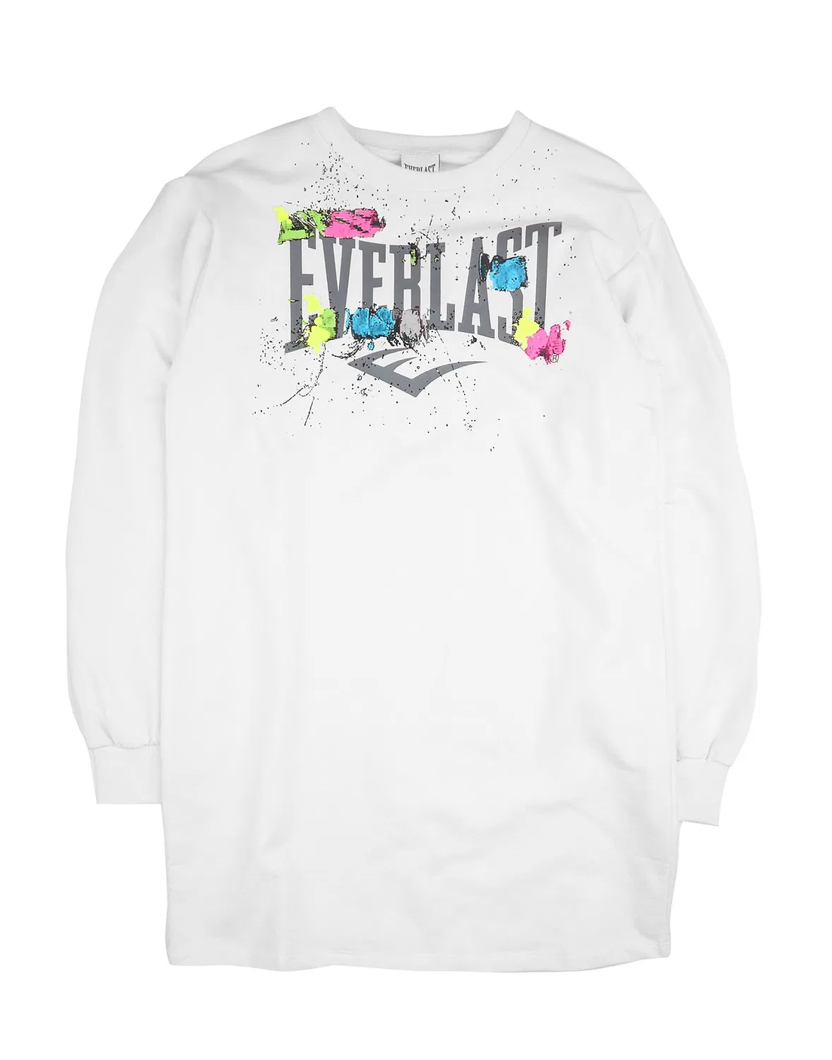 Детское платье для девочек с флисовым принтом Everlast, белый
