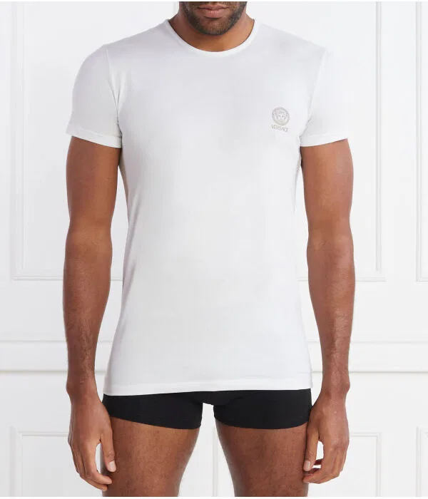 Мужская футболка хлопковая с принтом T-Shirt Versace, белый