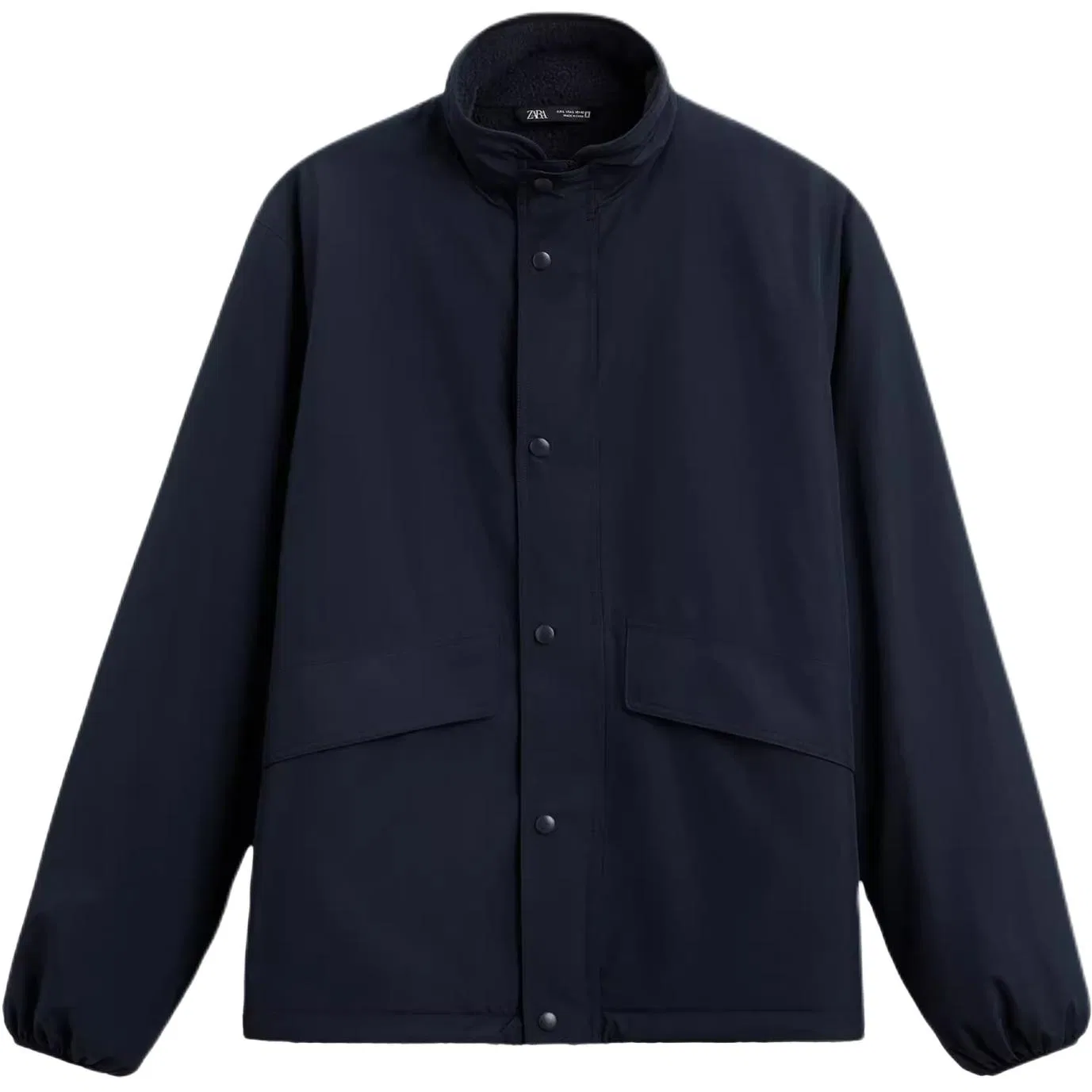 Мужская куртка с воротником-стойкой Dark Blue ZARA