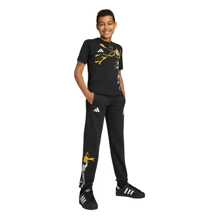 Детские спортивные штаны adidas Real Marvel Pny, Черный — фото 4