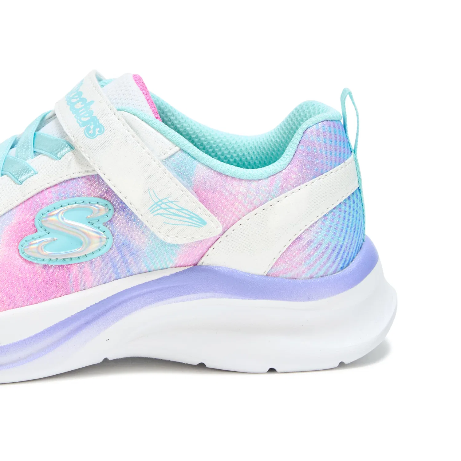 Детские кроссовки для девочек с принтом Aloha Dream Skechers, White Multicoloured — фото 4