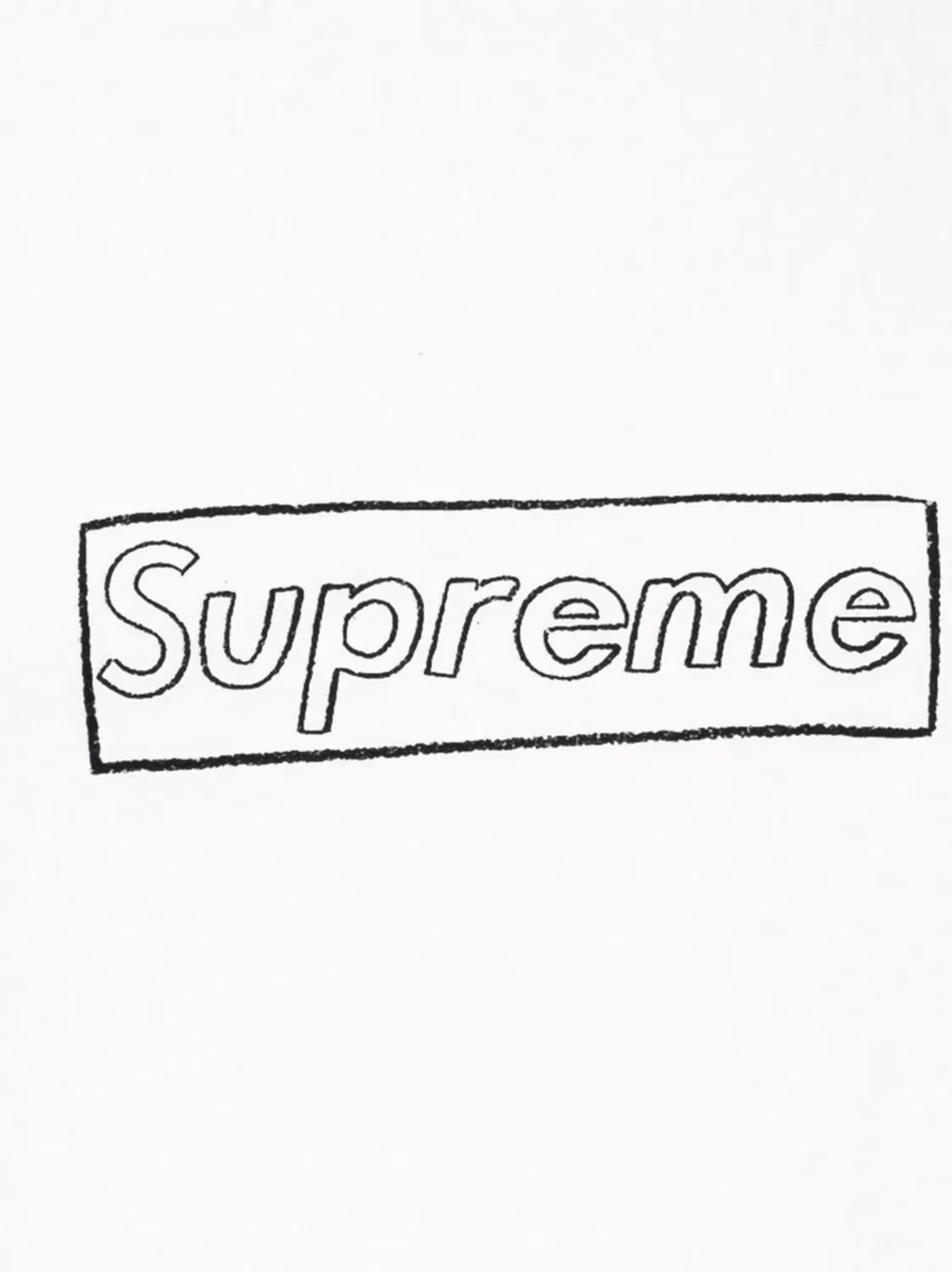 Supreme Футболка Chalk Logo белая — фото 3