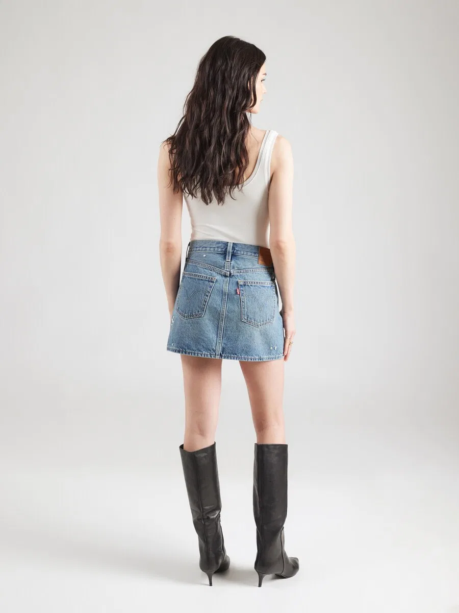 Юбка LEVI'S "Icon Skirt" из синего денима — фото 4