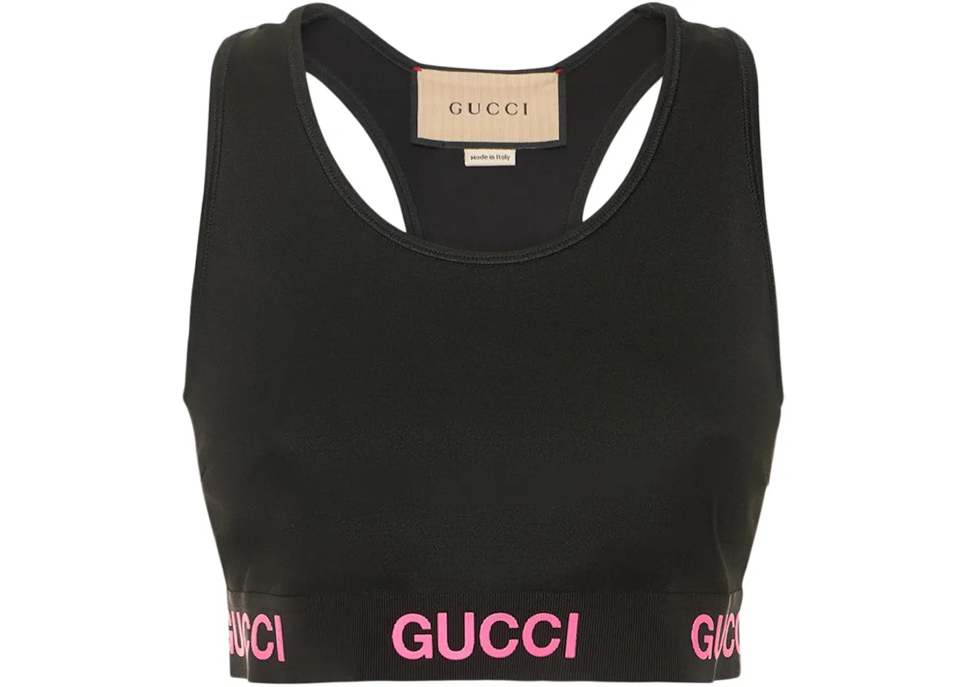 Женский топ с принтом Crop Top Gucci, Black Pink