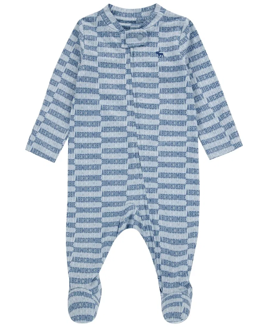 Детский комбинезон-слип с длинным рукавом, на молнии abercrombie kids, Moonlight Blue