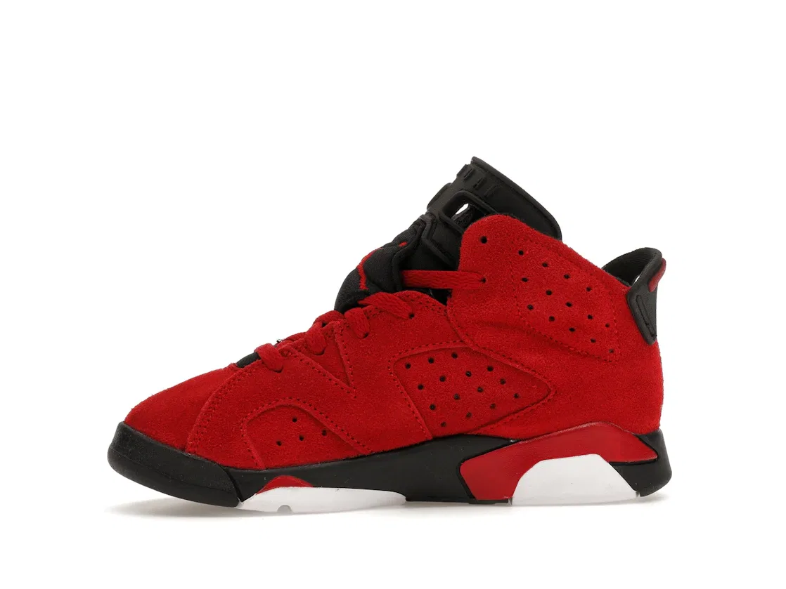 Детские кроссовки с верхом из замши Jordan 6 Retro Jordan, Varsity Red/Black — фото 3