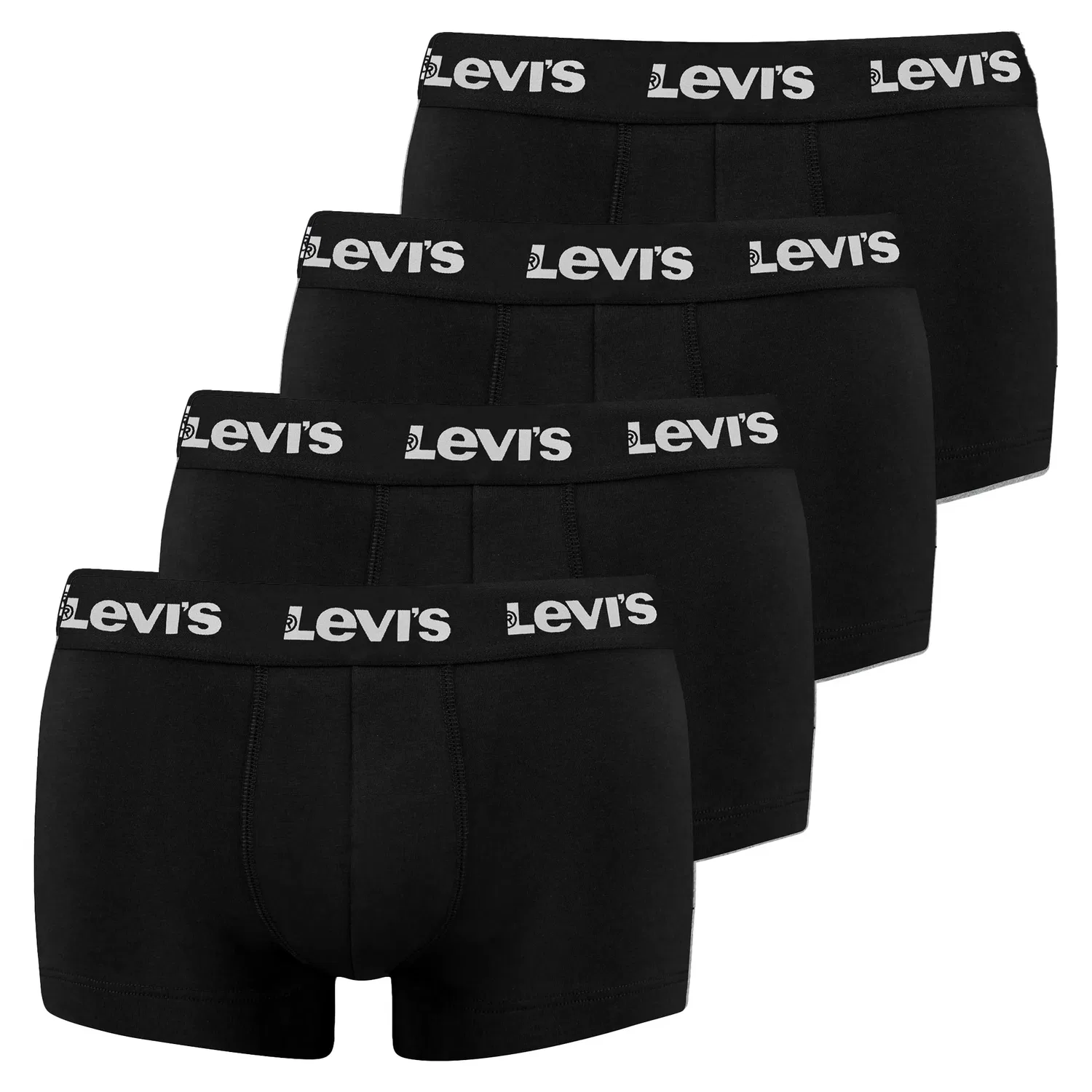 Трусы-боксеры комплект из 4 штук с логотипом Levis, черный