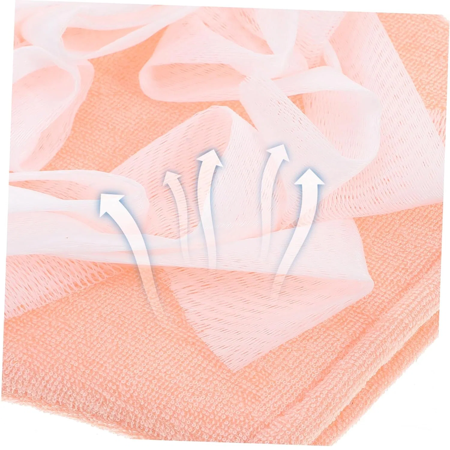 No brand Мочалка для ванны отшелушивающая в форме зайчика, UKCOCO, 24x19x1.5 см, Pink — фото 3