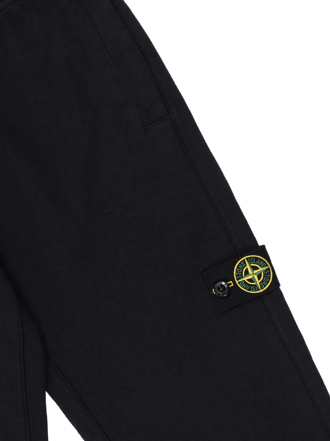 Детские брюки-трекки с карманами Stone Island, черный — фото 2
