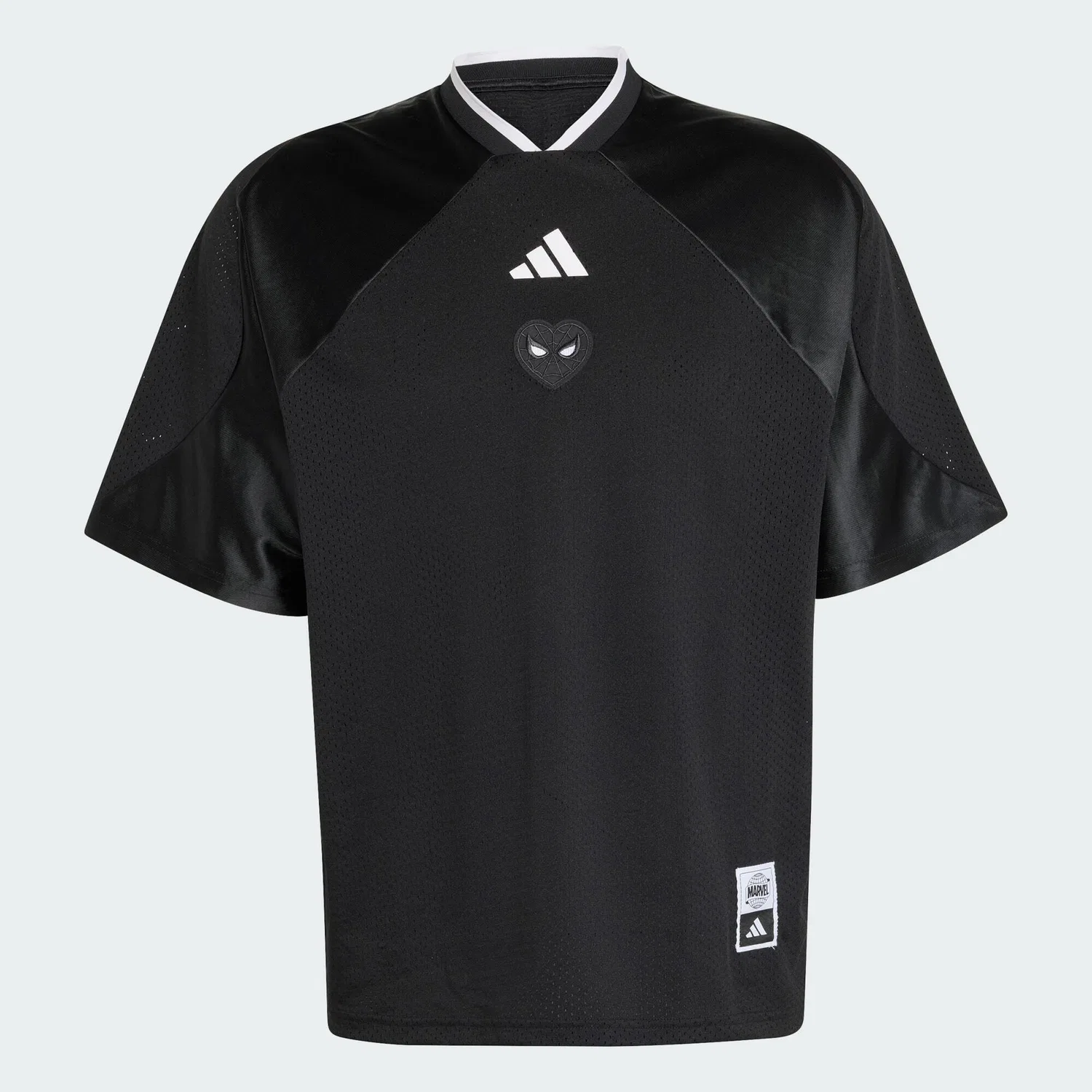 Мужская футболка с сетчатым материалом adidas Marvel Spider-Man Mesh Shirt, Schwarz — фото 2