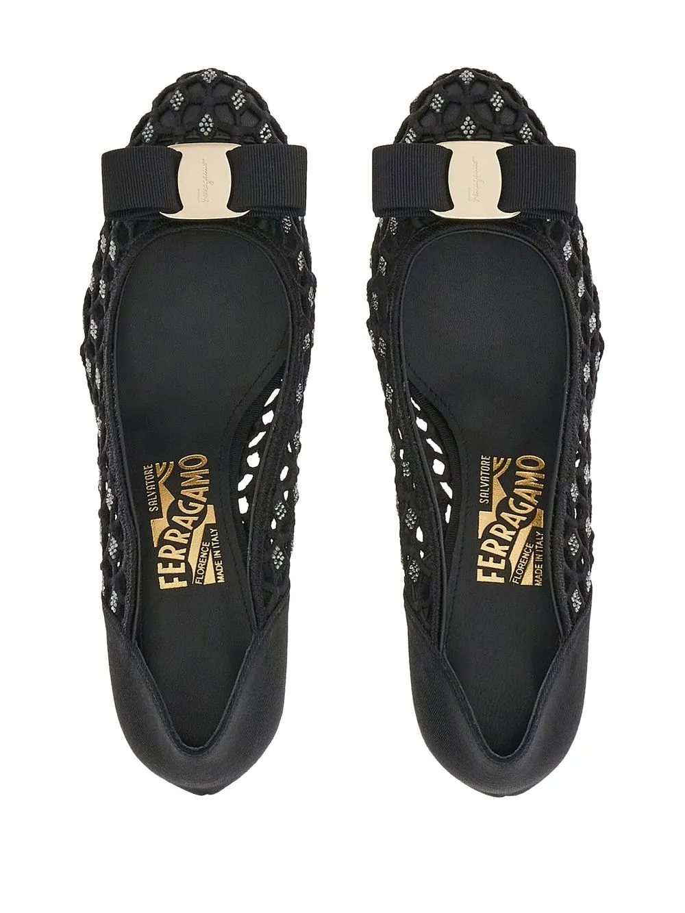 Туфли Vara Bow 70 Ferragamo, черный — фото 4
