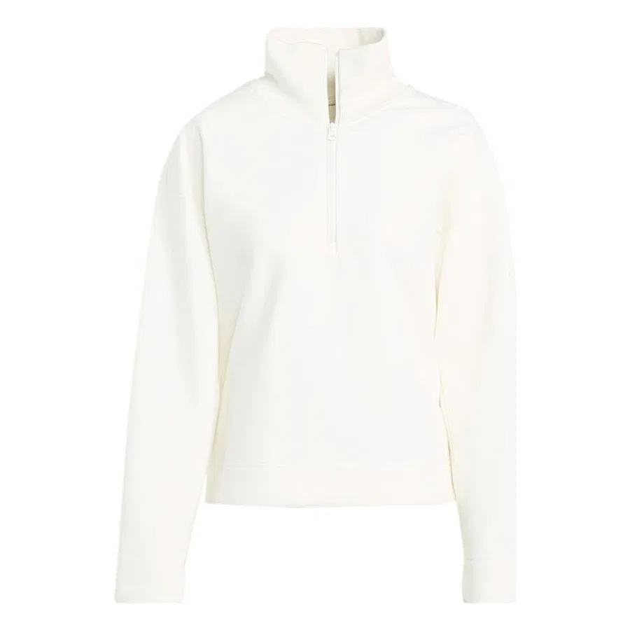 Женский свитшот с четвертью молнией, модель W ALL SZN SL QZ, adidas, Белый