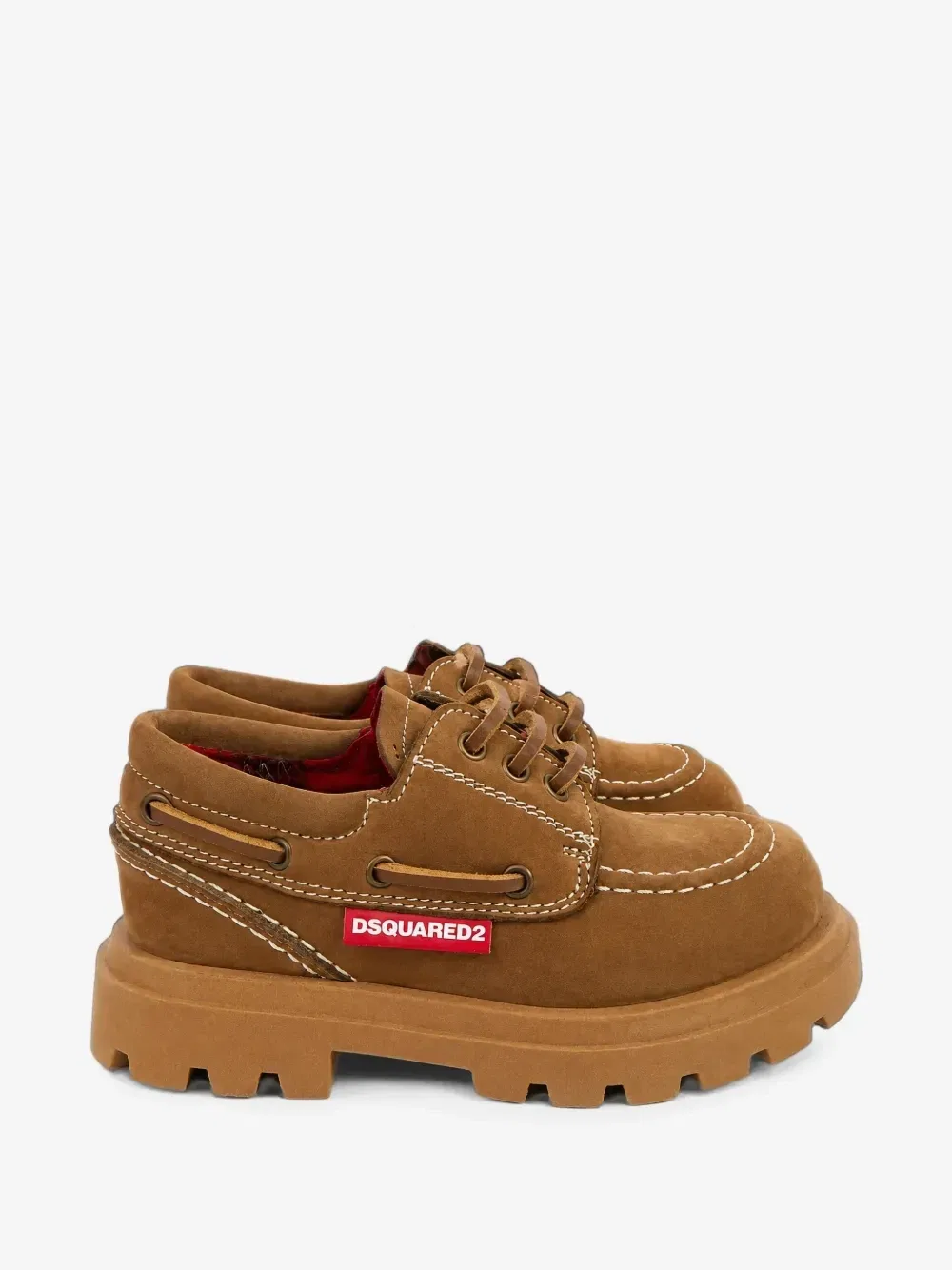 Массивные туфли с нашивкой-логотипом DSQUARED2 KIDS, коричневый