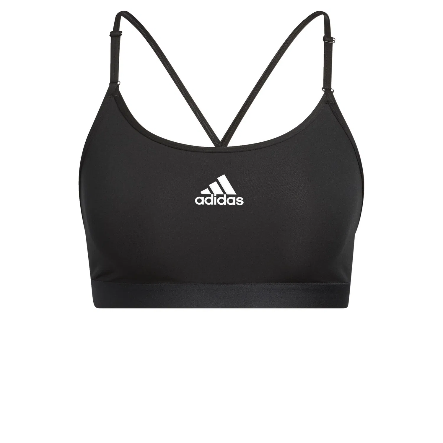 Женский спортивный бюстгальтер с легкой поддержкой Aeroreact Training Light-Support Adidas, Черный — фото 2