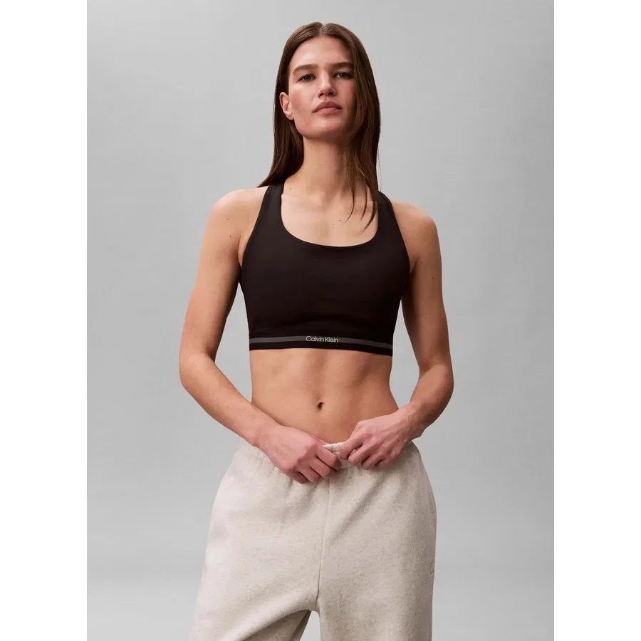 Спортивный бюстгальтер Icon Sport Piping Bra Calvin Klein, Черный — фото 3