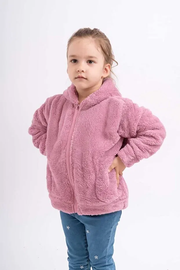 Детская куртка для девочек из флиса с капюшоном Sweet'S Collection, Pink