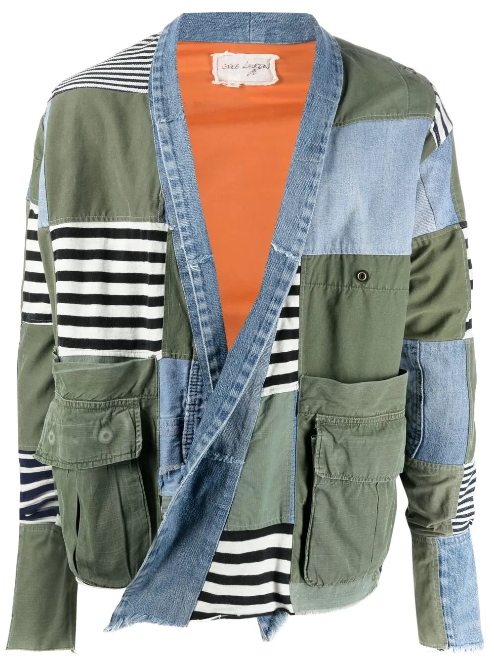 

Куртка в технике пэчворк Greg Lauren, синий