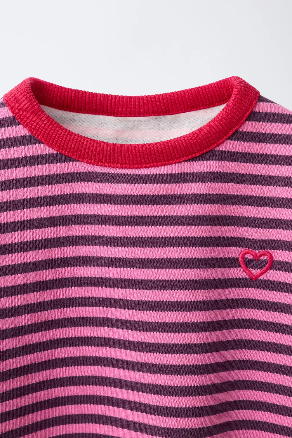 Комплект из полосатой толстовки и расклешенных леггинсов. ZARA, Pink marl — фото 3