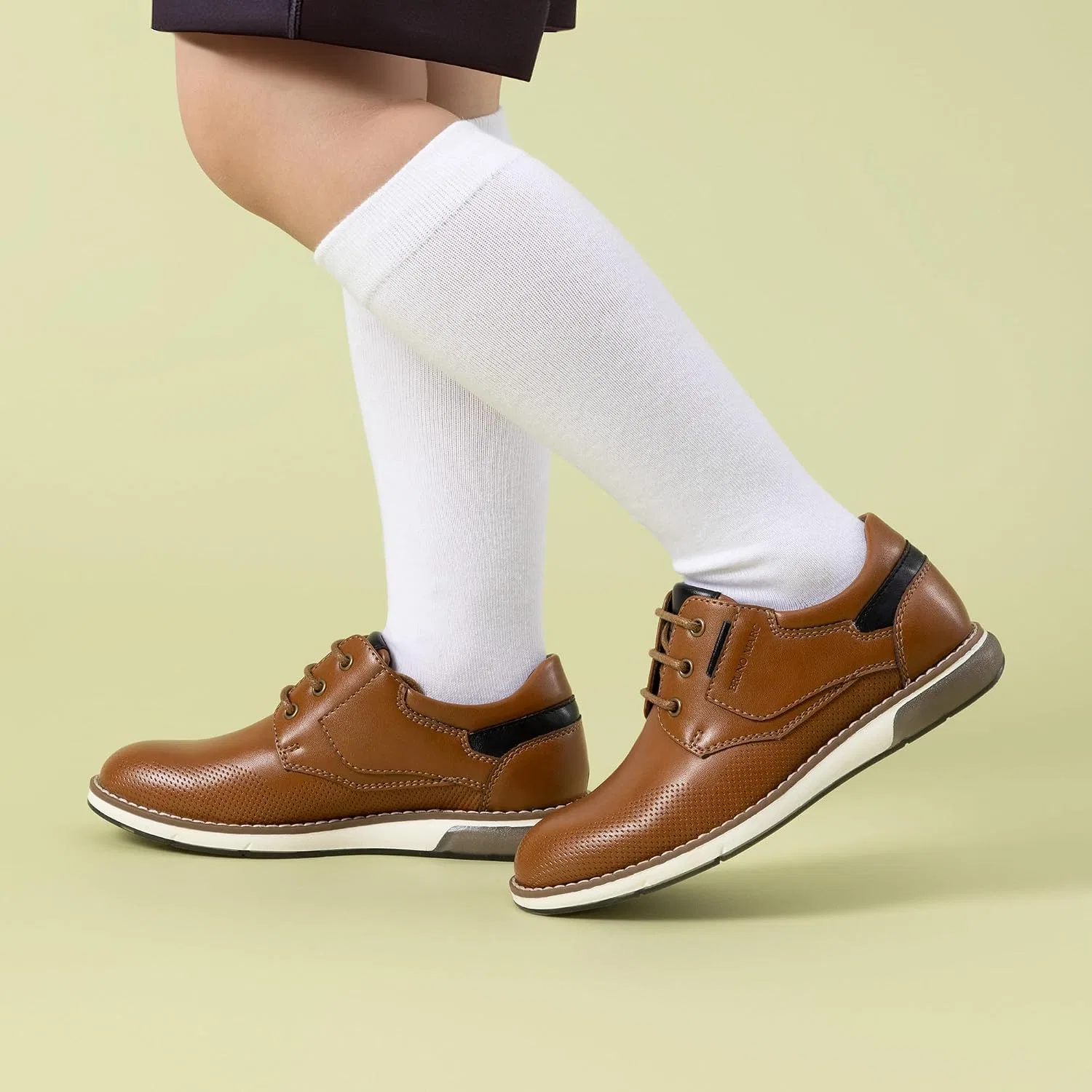 Детские оксфорды для мальчиков Casual Dress Oxford Sneaker Bruno Marc, Brown — фото 2