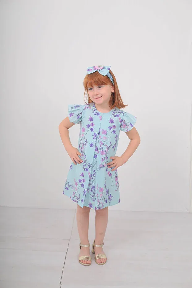 Детское хлопковое платье для девочек Filizdens Kids, Blue