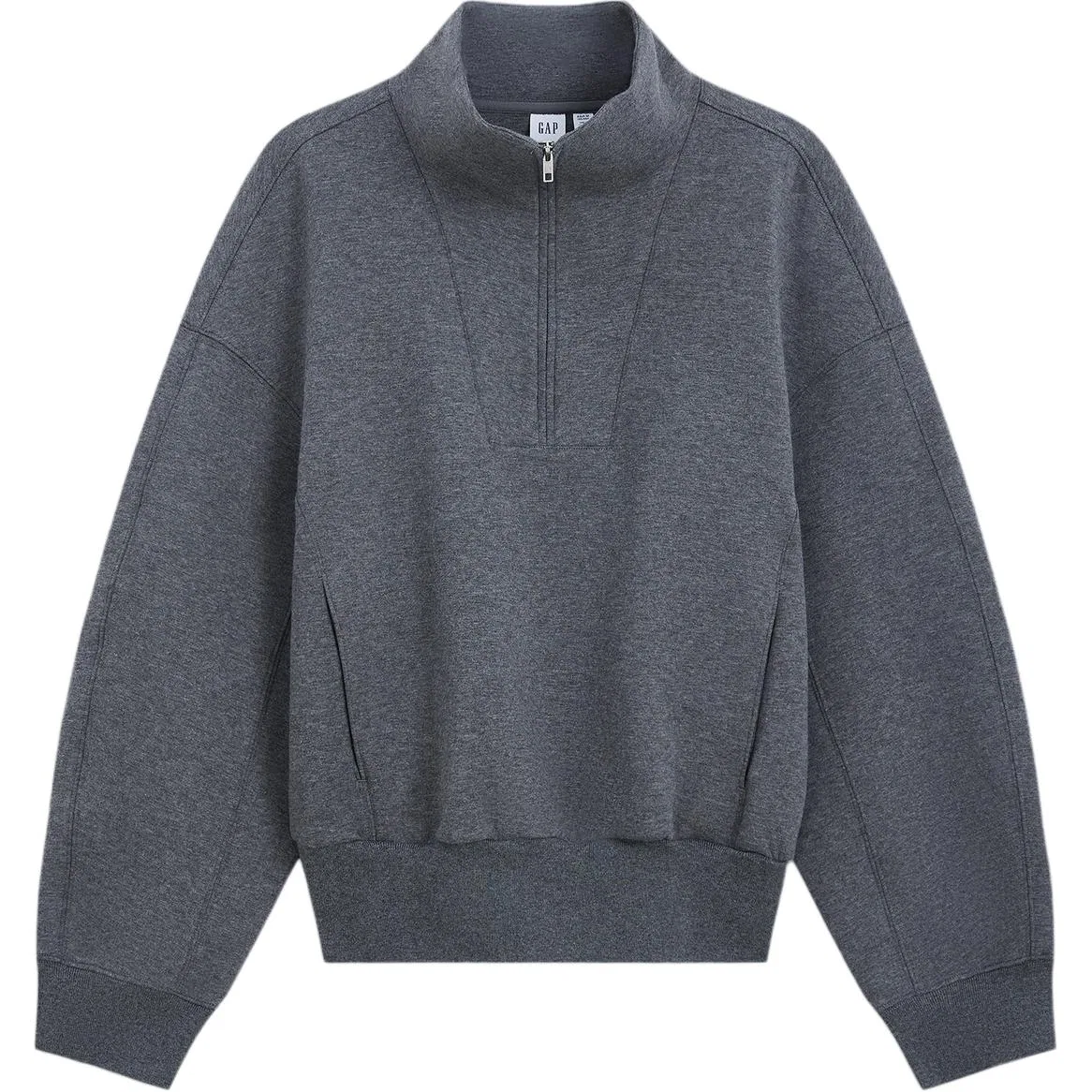 Женская толстовка с воротником-стойкой Dark Gray, GAP