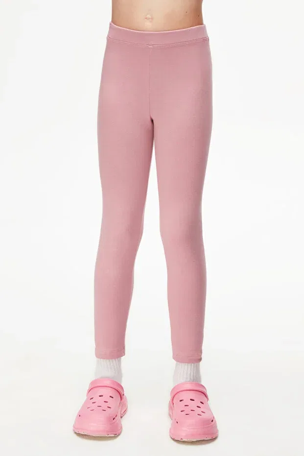 Детские леггинсы для девочек хлопковые Lovetti, Dusty Rose — фото 2