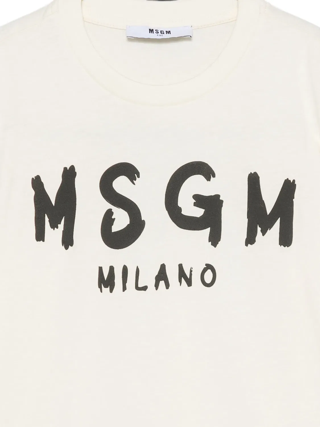 Лонгслив с логотипом Msgm Kids, нейтральные цвета — фото 3
