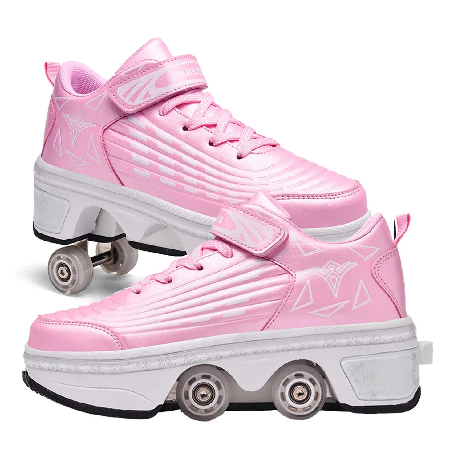 Детские кроссовки-ролики с выдвижными колесами RDJSHOP, Pink