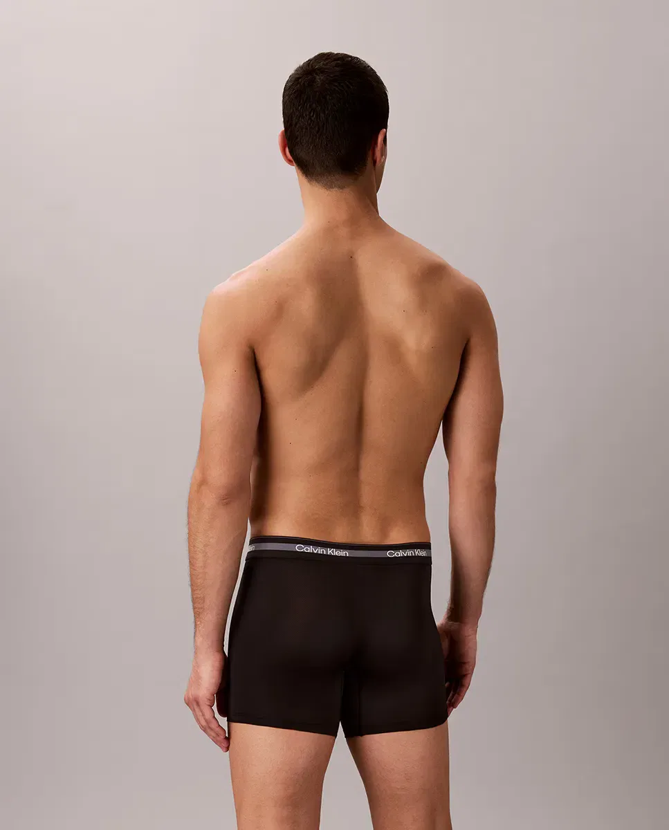 Мужской комплект трусов-боксеров из микрофибры Calvin Klein, Negro — фото 3