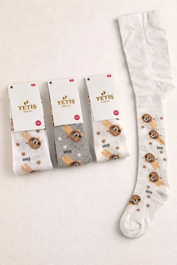 Детские колготки хлопковые 3 шт Yetiş, Multicolor