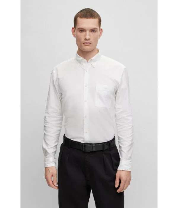 Мужская рубашка с длинным рукавом Camicia S-Roan-BD-1P-C1-233 BOSS, белый — фото 2