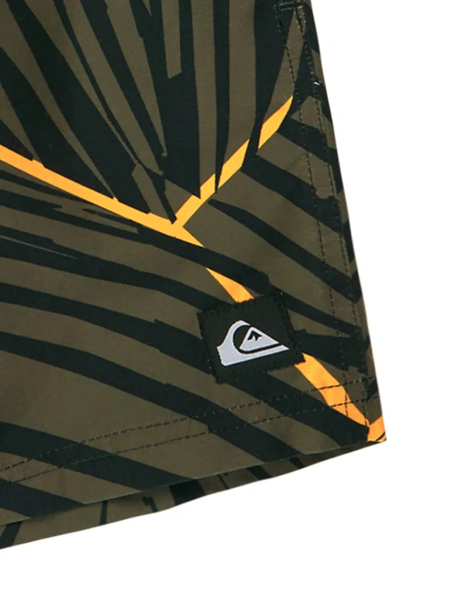 Шорты для плавания QUIKSILVER 'Everyday Printed Volley 14' темно-зеленого цвета — фото 3