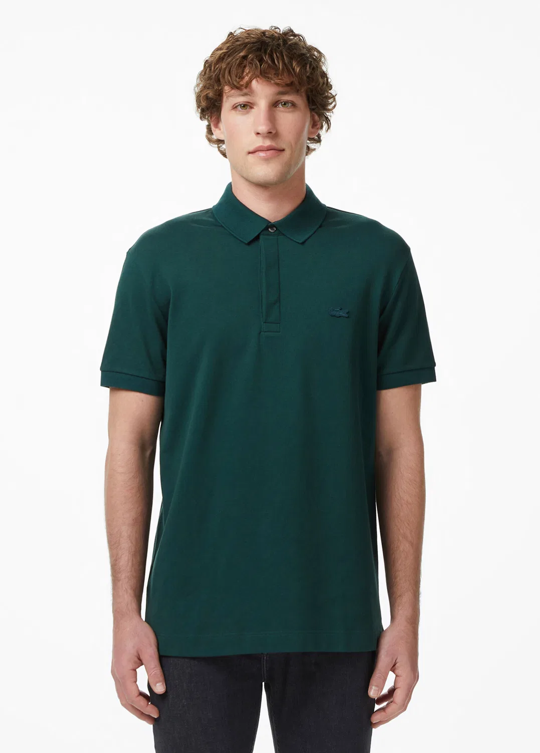 Футболка поло Lacoste, Regular Fit, темно-зеленый