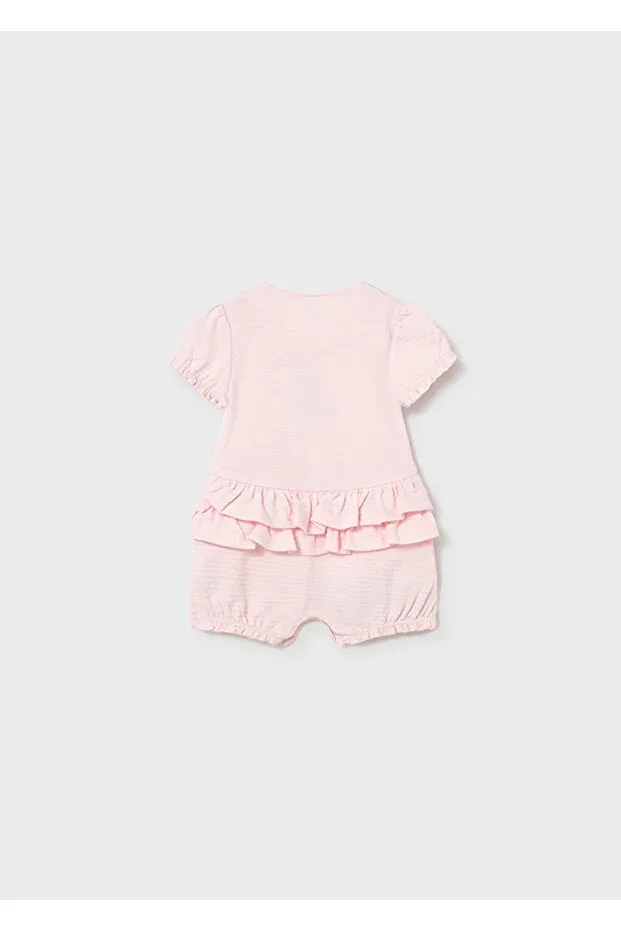 Детский комплект комбинезонов с коротким рукавом для девочек Mayoral, Pink — фото 3