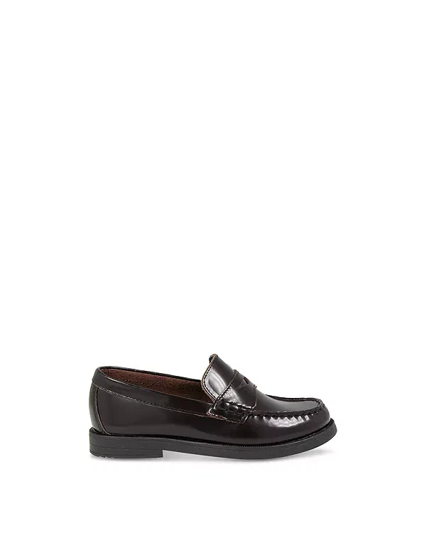 Детские лоферы для мальчиков кожаные Croquet Penny Loafers Florsheim Kids, Burgundy — фото 3