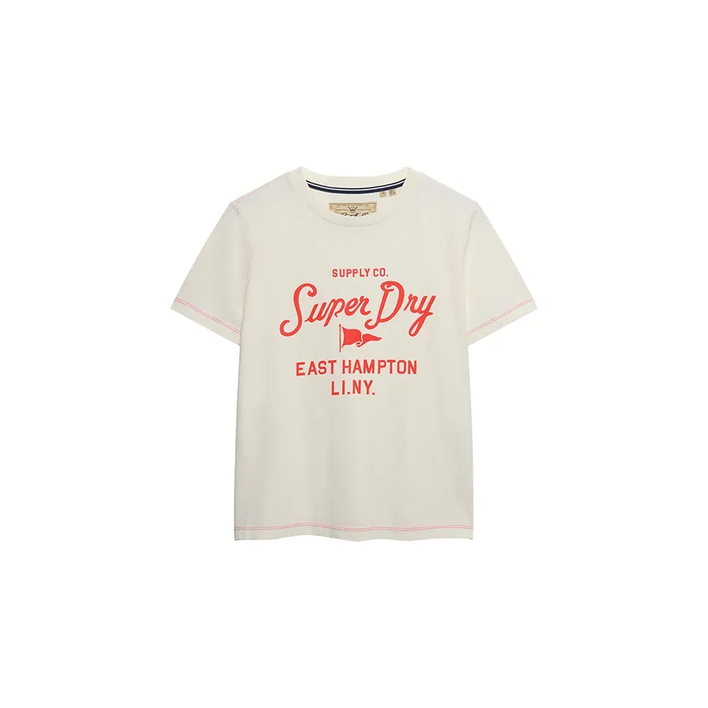 Футболка с коротким рукавом Heritage Hamptons Superdry, бежевый — фото 3