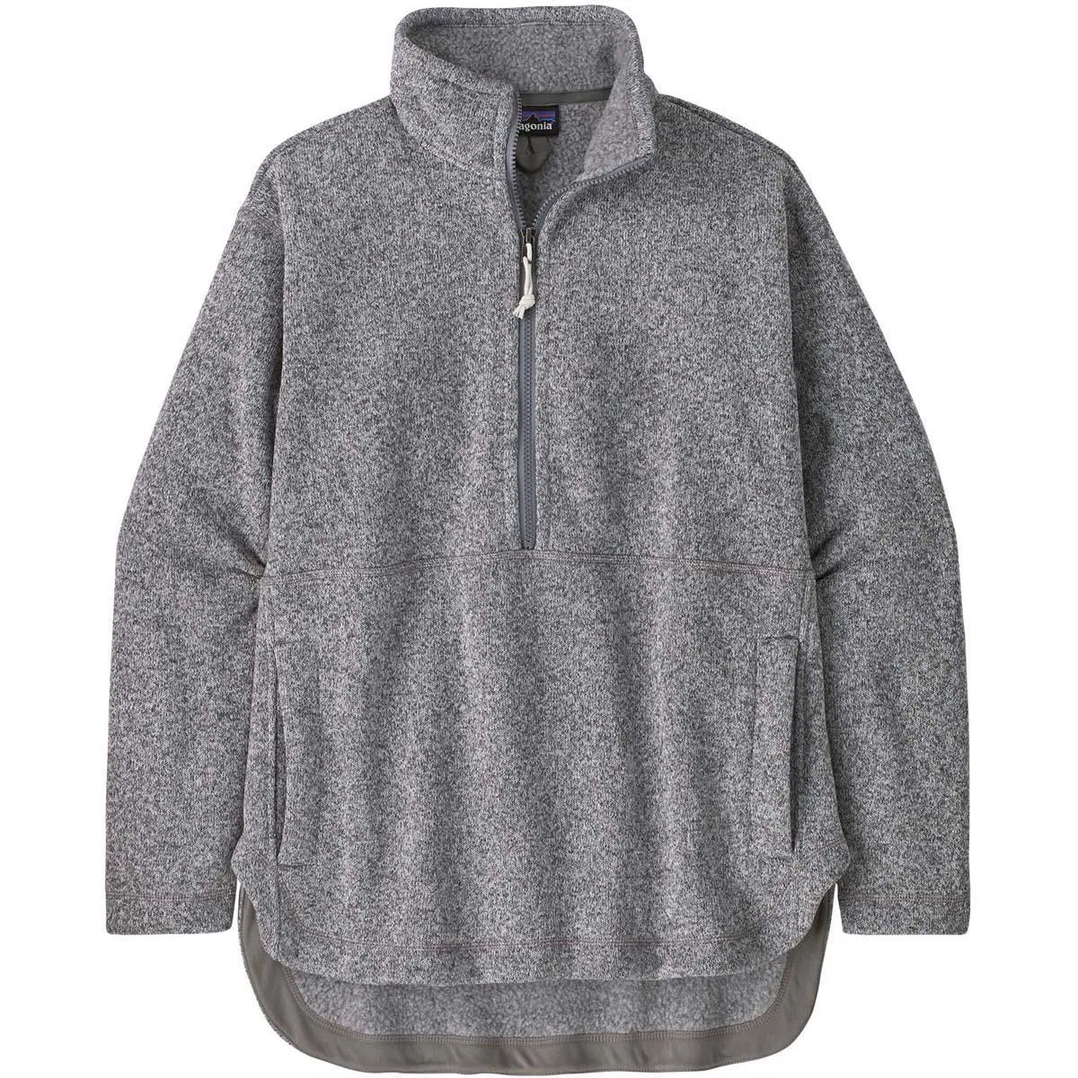Свитшот женский из флиса с полузамком, модель Better Sweater Oversized, Patagonia, Birch White — фото 3