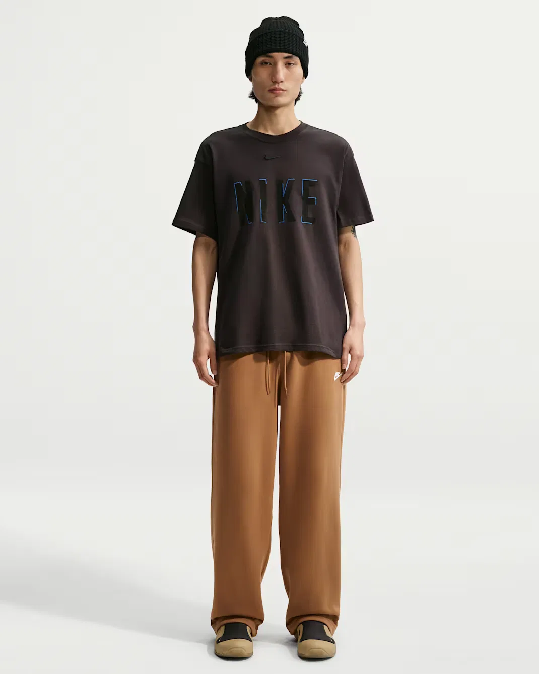 Мужские флисовые брюки на резинке Nike Sportswear Club, Ale Brown/Ale Brown/White