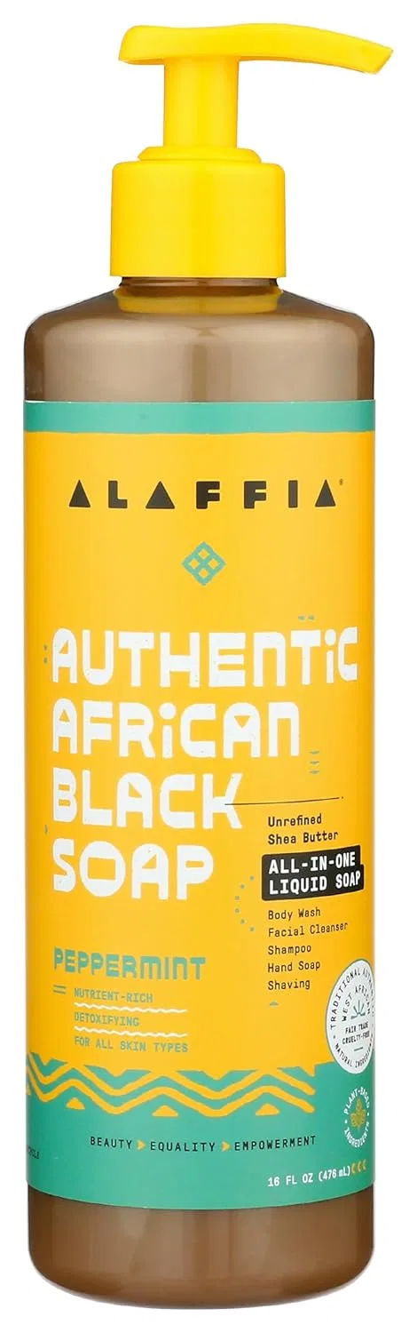 Мыло черное африканское Alaffia Peppermint, 473 мл