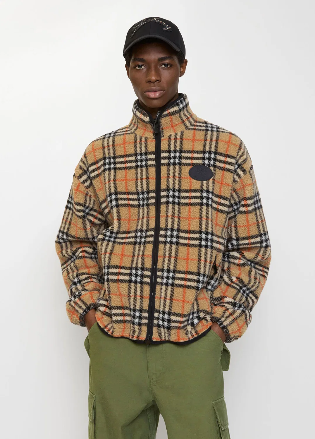 Флисовая куртка Burberry Fairfax Ekoseli, бежевый — фото 2