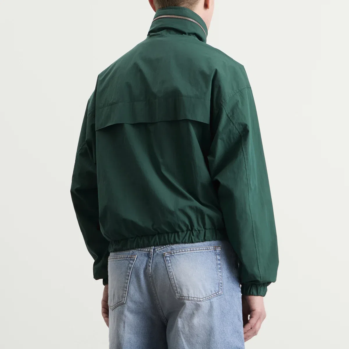Ветровка из хлопка и нейлона с капюшоном Cotton Nylon Windbreaker with ADC Ami Paris, Vert Sapin — фото 3