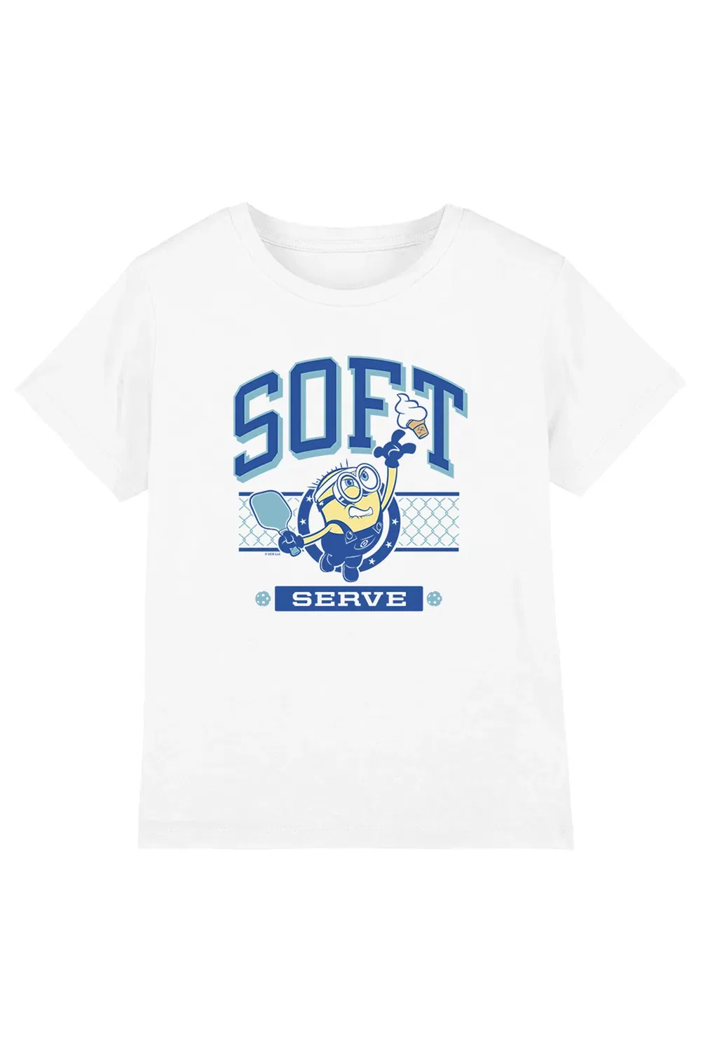 Детская футболка с принтом Minions Soft Serve Ice Cream Tennis, Nbcu, White