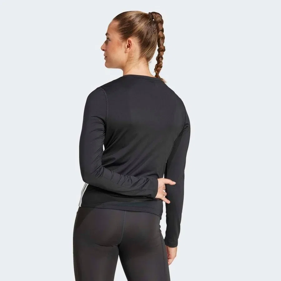 Женская футболка с длинным рукавом WE 3S LS adidas, Черный — фото 2