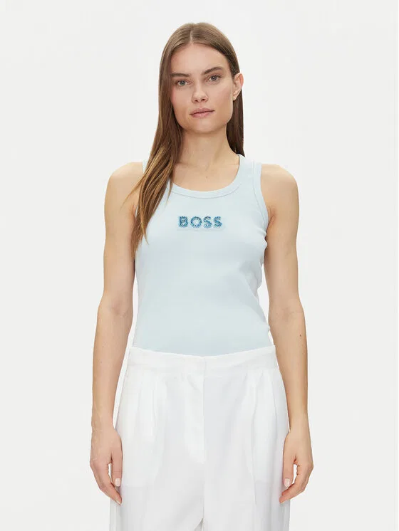 Топ slim fit C-Ematite Boss, светло-голубой
