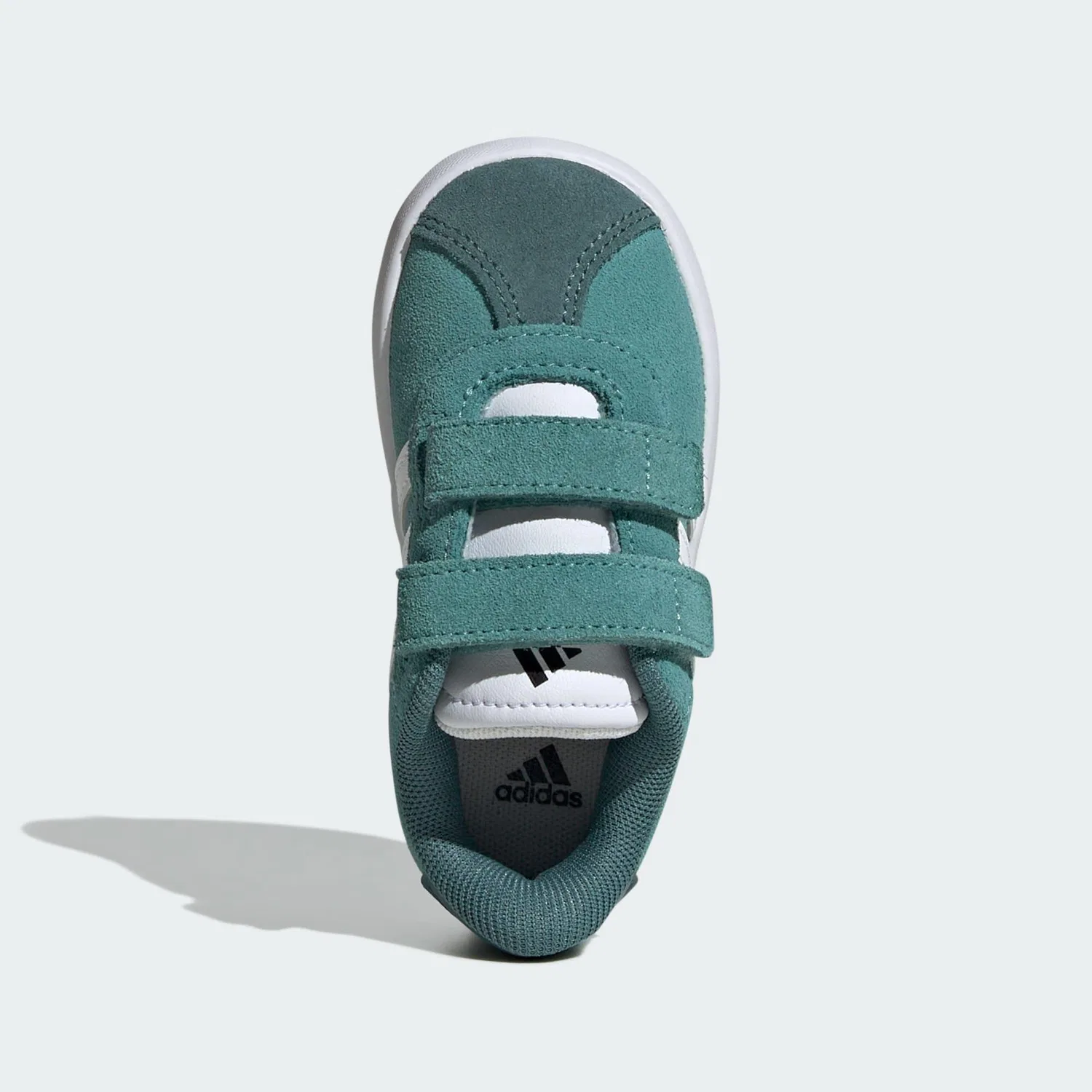 Детские кроссовки с липучками VL Court 3.0 Adidas, Wasserblau Weiss Atlantikblau — фото 2