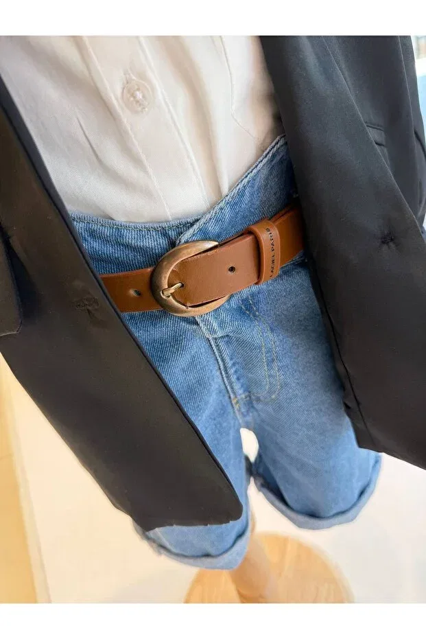 Детские джинсовые шорты для девочек с высокой талией La'Ciel Prss, Navy Blue — фото 3