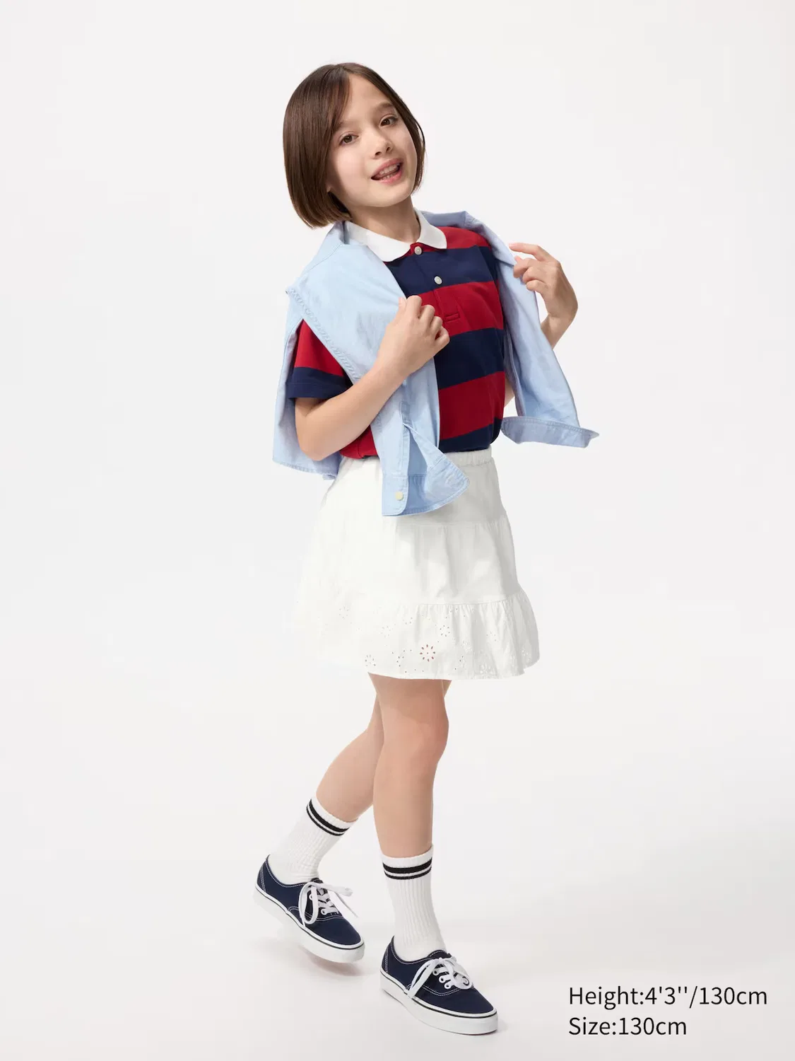 Юбка из джерси Uniqlo, для девочек, белый