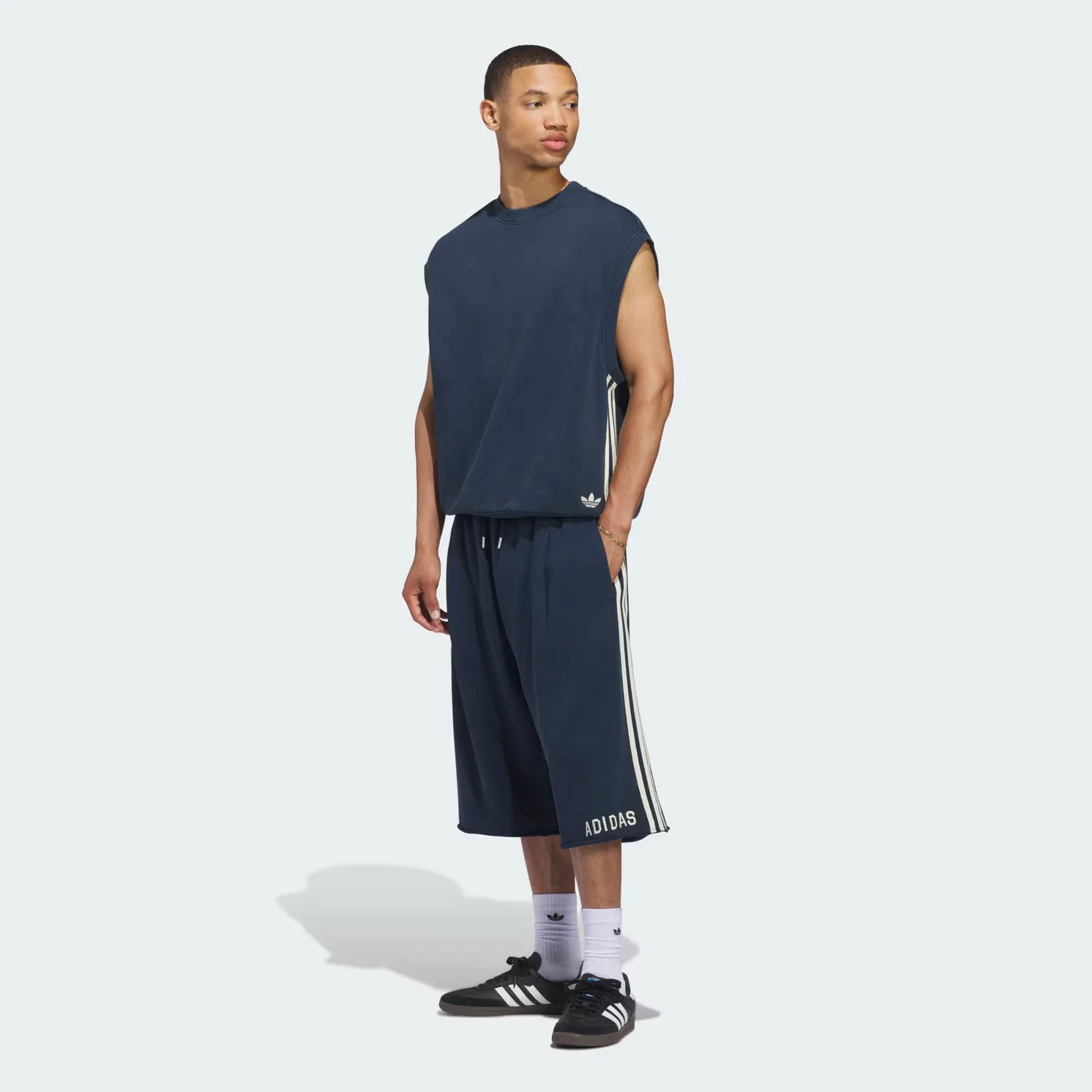 Мужские шорты свободного кроя Originals Graphic Sweatshort Adidas Originals, темно-синий — фото 3